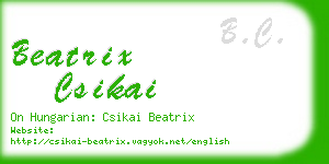 beatrix csikai business card